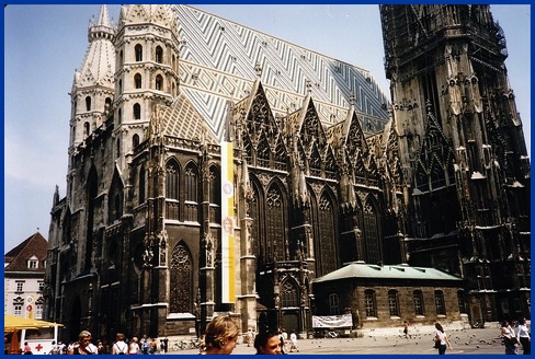 Photo of Stephansdom roof in Vienna, Austria