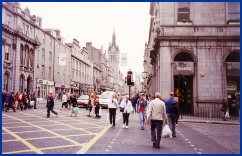 Street in Aberdeen, Scotland