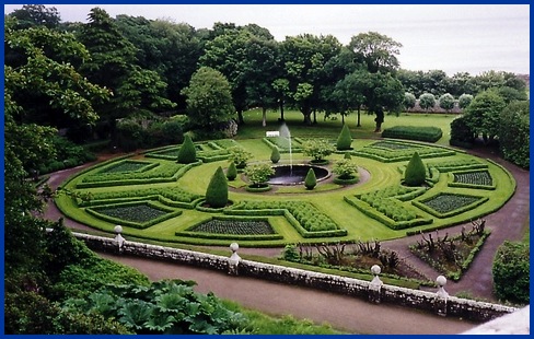 Garden at Dunrobin Castle, Scotland