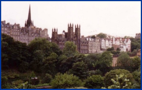 View of Edinburgh, Scotland from Scott Monument
