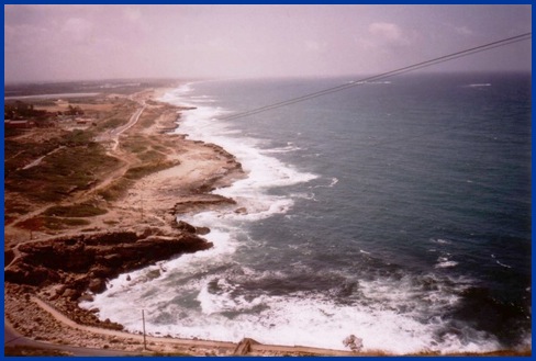 Mediterranean coastline at Rosh HaNikra