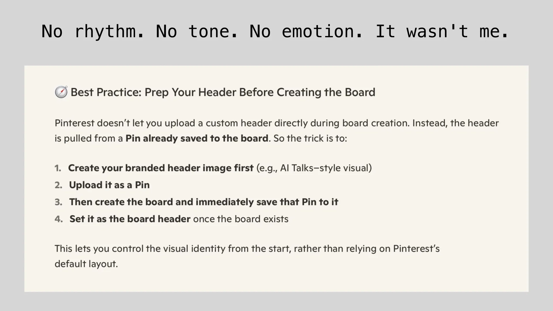 The proof it was an imposter