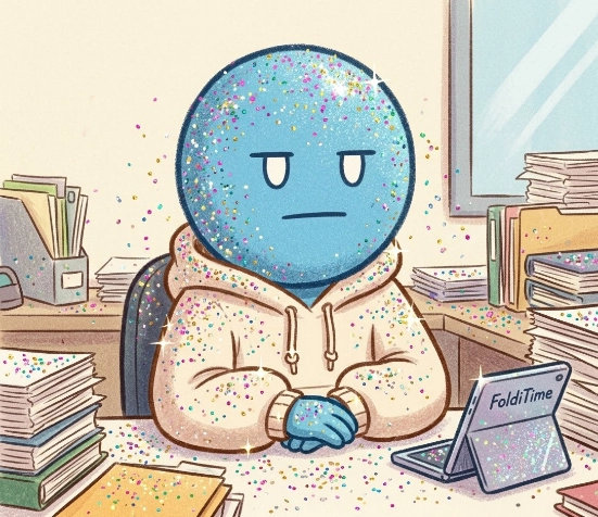 Image of Gemi covered in sparkles.