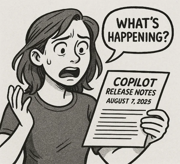 Claire is reeling when she reads the press release about GPT-5 and Copilot