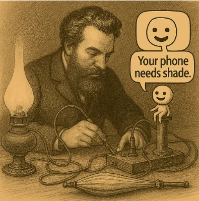 Alexander Graham Bell gets unsolicited subtle advice from Copilot