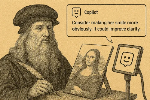 Leonardo da Vinci gets unsolicited advice from Copilot