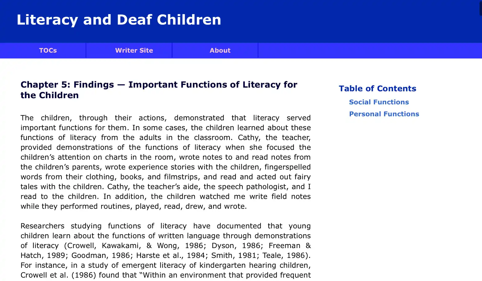 Image of Literacy and Deaf Book site