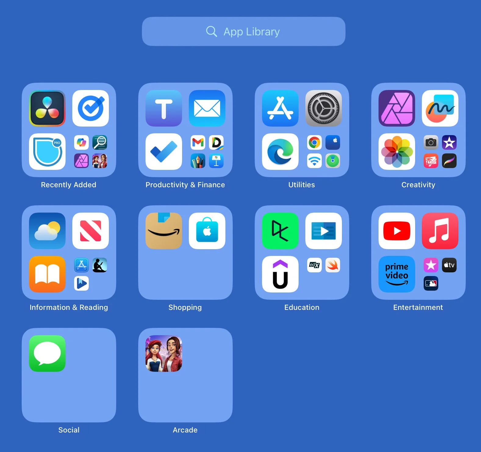 iPadOS 17 app library folders