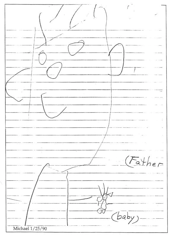 Michael's drawing of his family