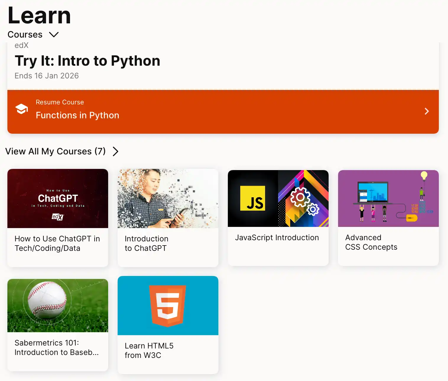 Online learning resources