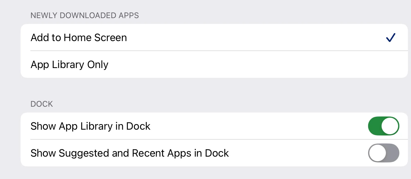 iPadOS 18 app library settings