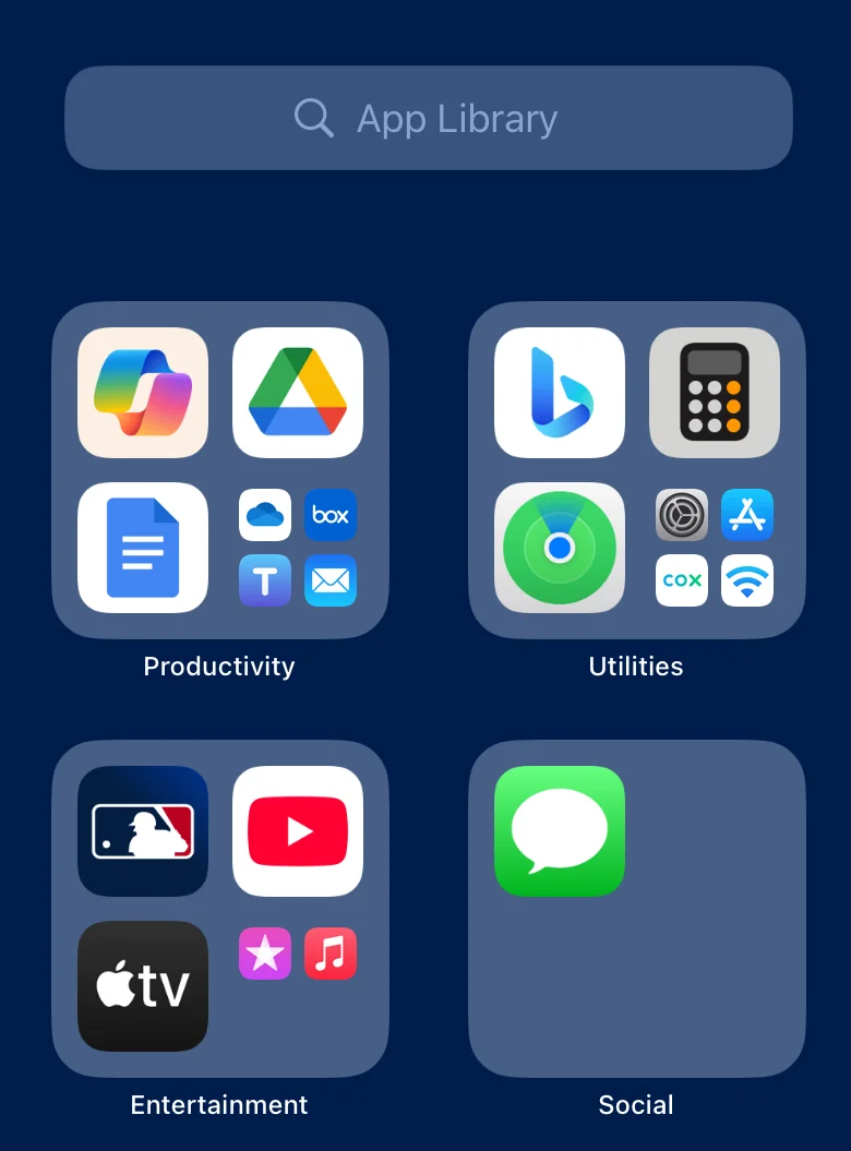 iPadOS 18 app library folders